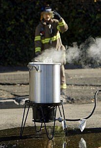 Fire Department Demonstrates The Dangers Of Deep-Frying Turkeys Fire Department Demonstrates The Dangers Of Deep-Frying Turkeys
