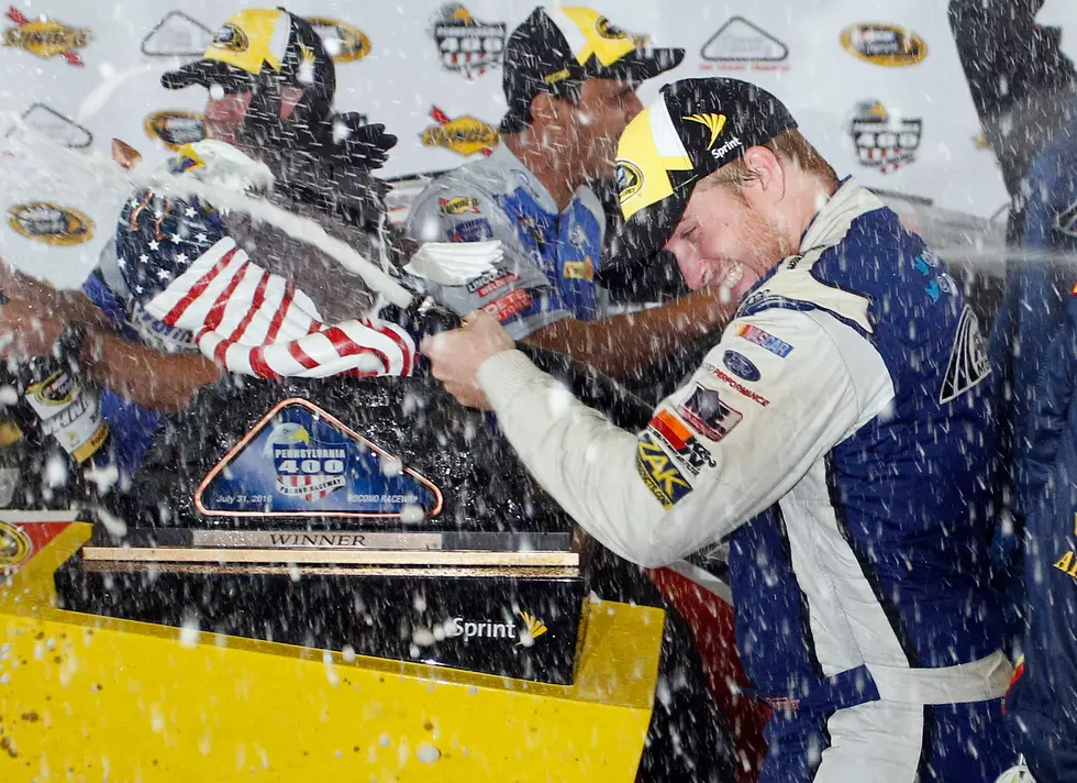 Rookie Chris Buescher Wins Rain-Shortened Race at Pocono