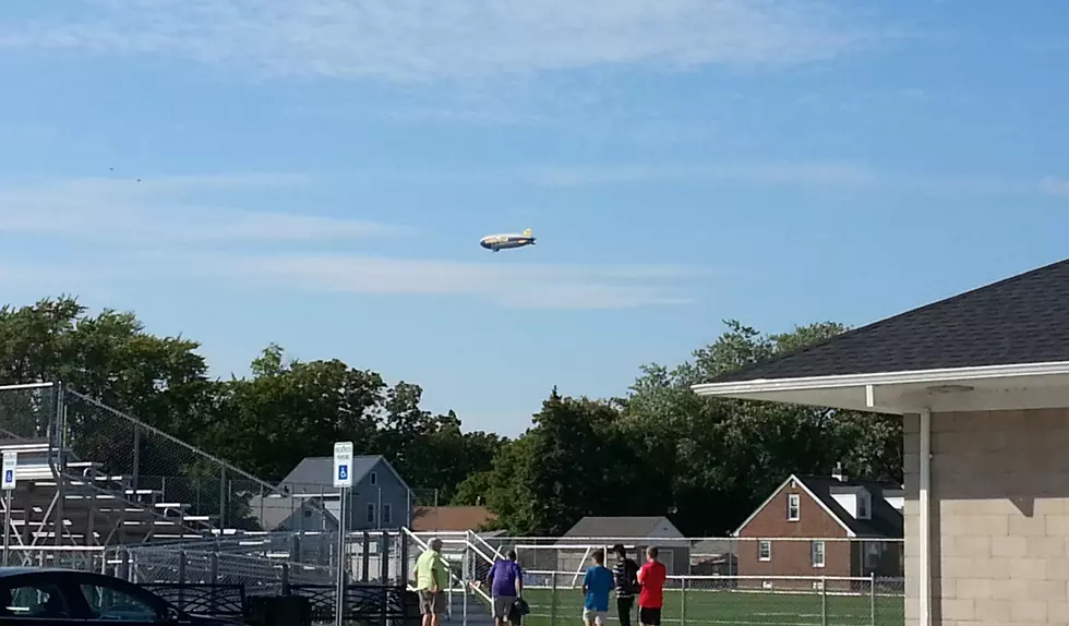 Goodyear Blimp Makes an Appearance Over Niagara Falls