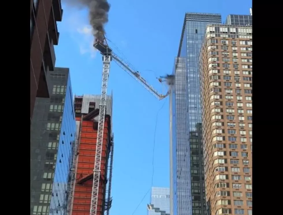 Scary Video of Crane Collapsing Yesterday in New York State