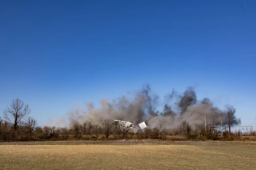 WATCH: Massive Tower Topples Over In Western New York